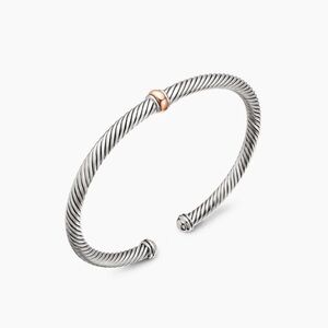 David Yurman Silver and Gold Cable Bracelet